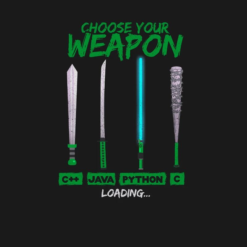 Cool Programmer Shirt Choose Your Weapon C++ Java