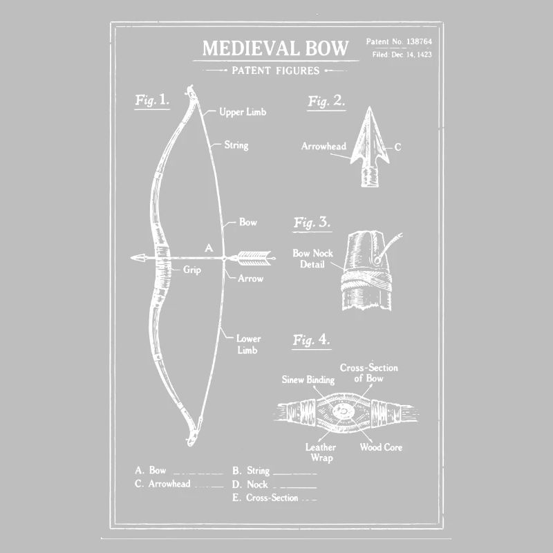 Illustration de plan d’arc médiéval