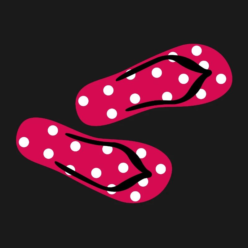 Slippers Toadstool Flip Flops Points Dots Summer