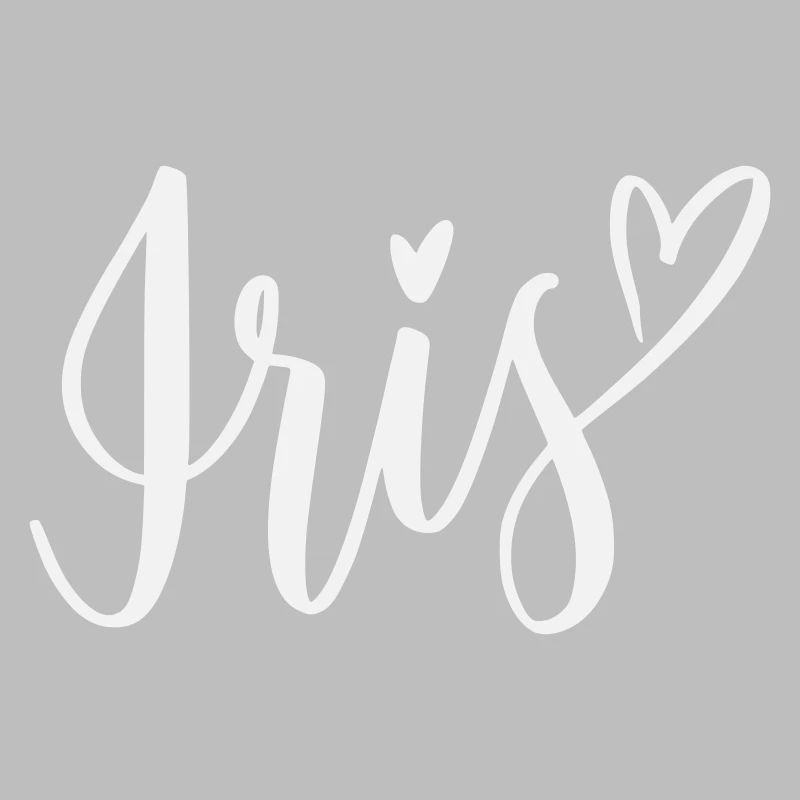 Iris Herz Schriftzug