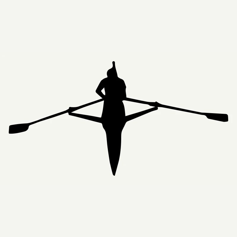 Rowing Single Silhouette