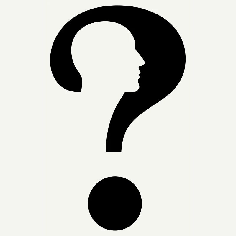 Fragezeichen mit Silhouette Mann #