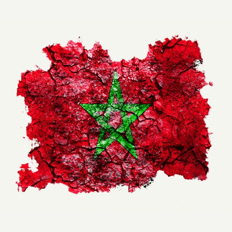 Maroc Drapeau Vintage