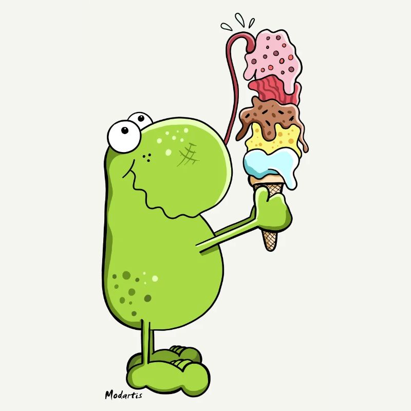 Frosch mit Eis