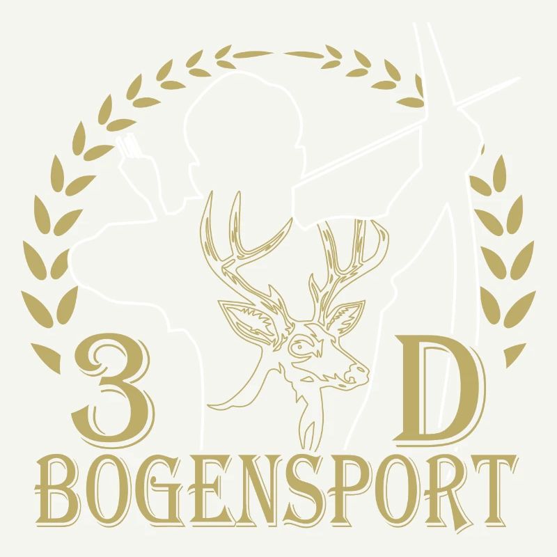 Waldjäger mit Bogen und Geweihmotiv