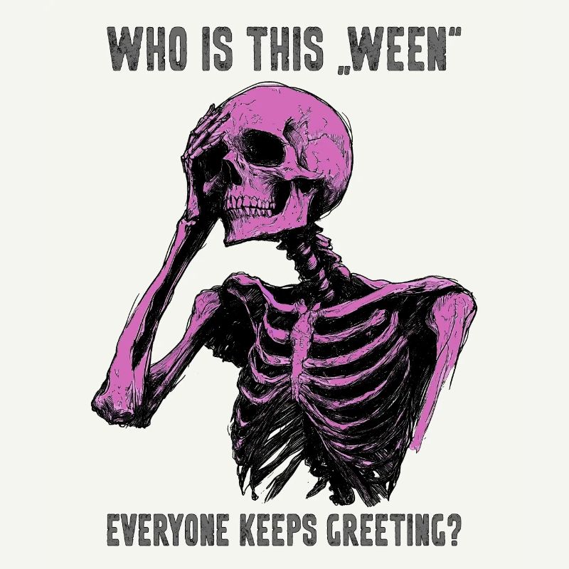 Funny Skeleton Halloween Meme Spooky Gift