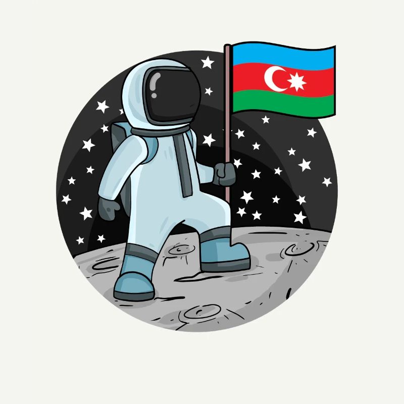 Drapeau astronaute Azerbaïdjan