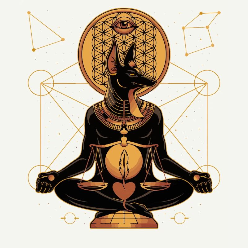 Anubis Ancient Egypt Sacred Geometry Balance