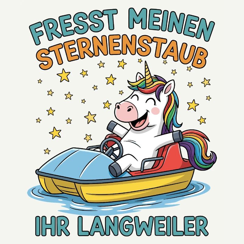Einhorn Tretbootfahrt