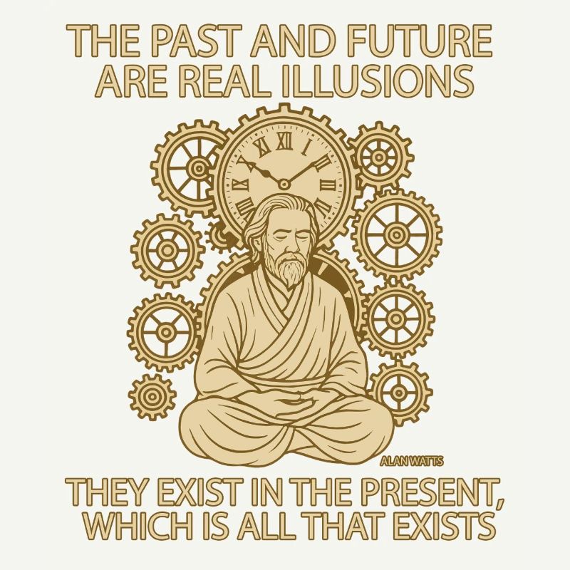 Alan Watts Present Time Citation Tee