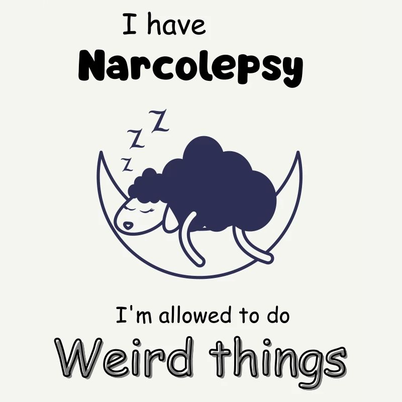 Sleeping sheep in the moonlight with narcolepsy