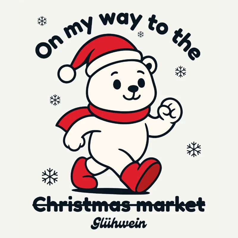Weihnachtsmarkt - Glühwein mit Eisbär