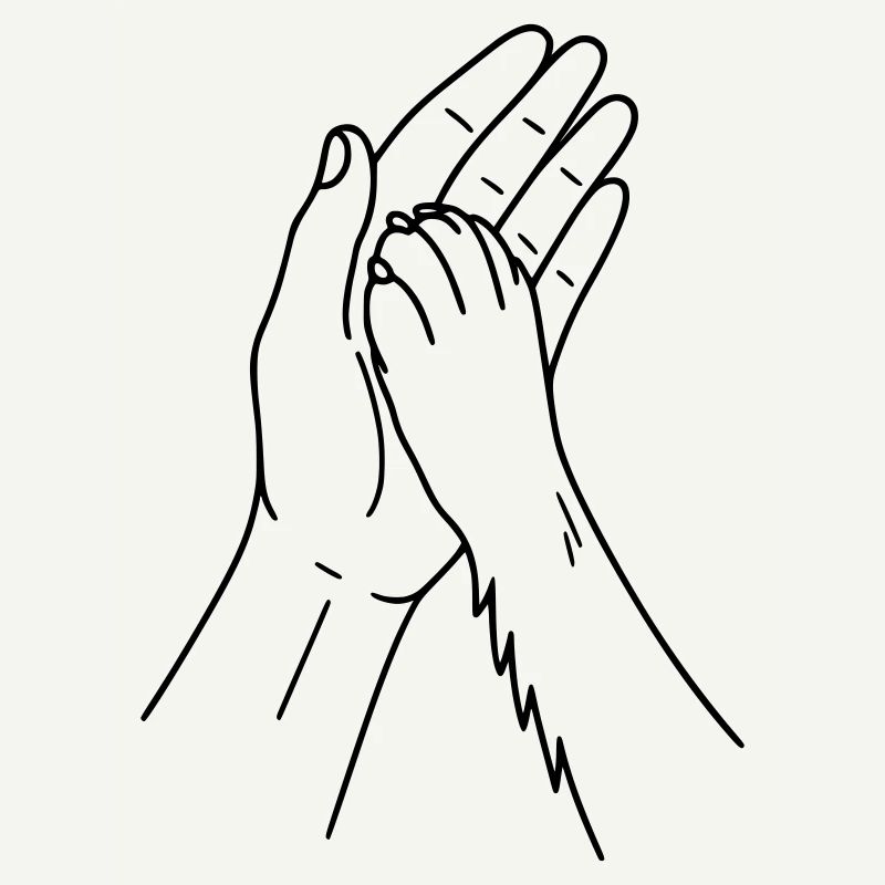 Hundepfote Hand - High Five - Hunde Pfote Hund 