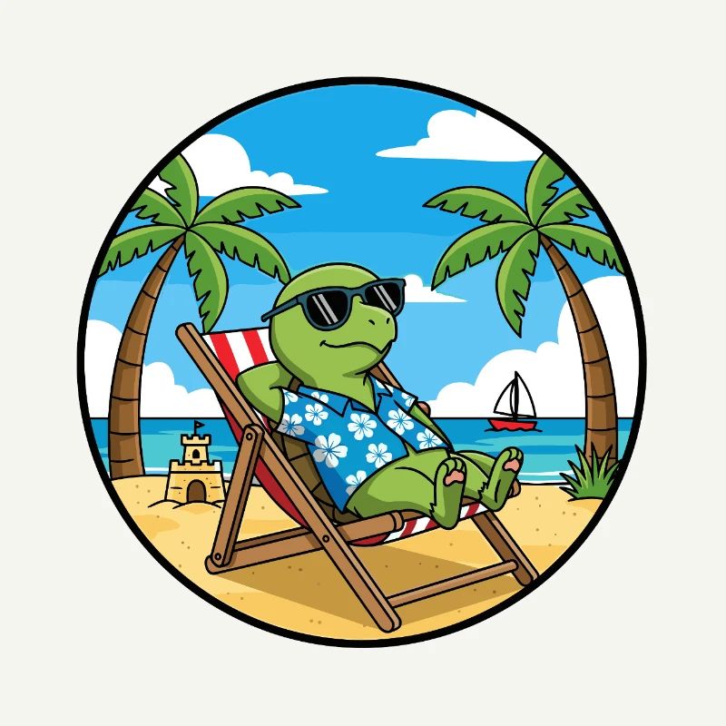 Cool Turtle Beach Vacation Summer Vibes