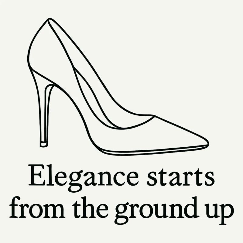Art de la ligne de talons hauts – Citation de mode Élégance