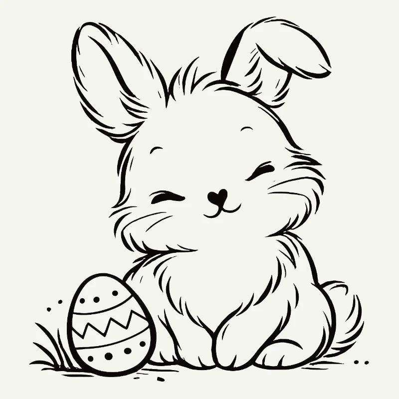 Easter bunny with Easter egg