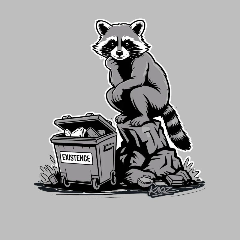 Existenz Waschbärmüllcontainer