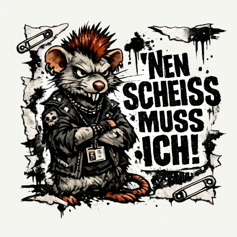 Ratte nen Scheiss muss ich frecher Spruch