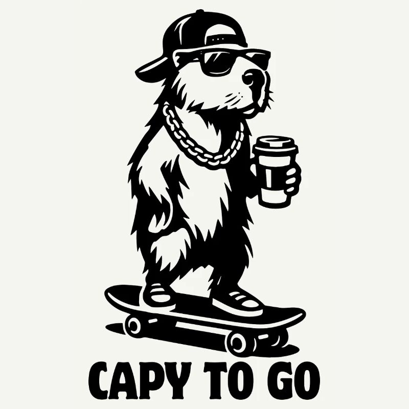 Capy à emporter | Skateboard Capybara | Café