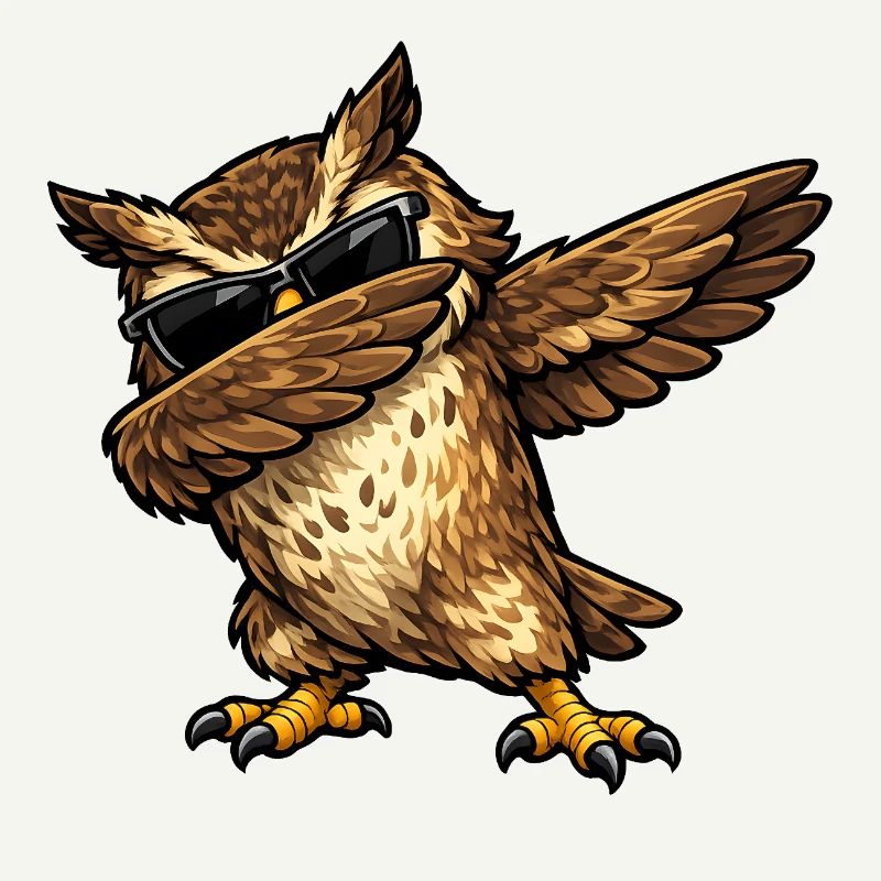 Dabbing Eagle Owl