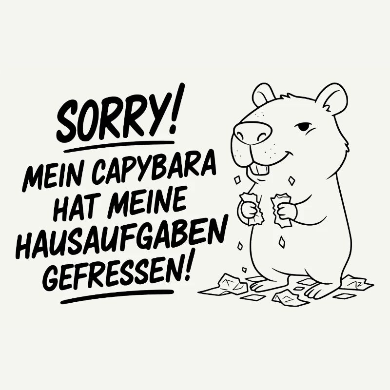 Pardon! Capybara a mangé mes devoirs