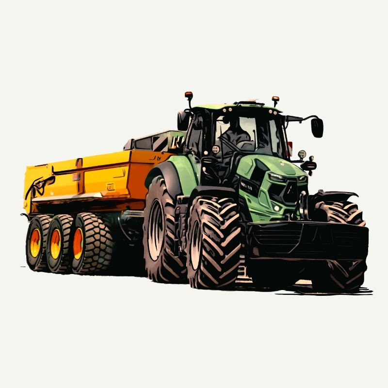 Tractor with trailer tipper