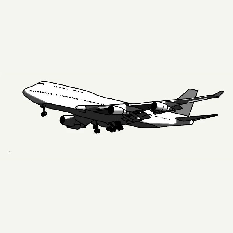 Flugzeug Silhouette mit Dynamischem Design