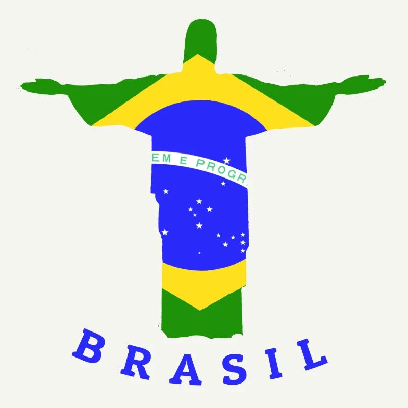 Statue de drapeau du Brésil