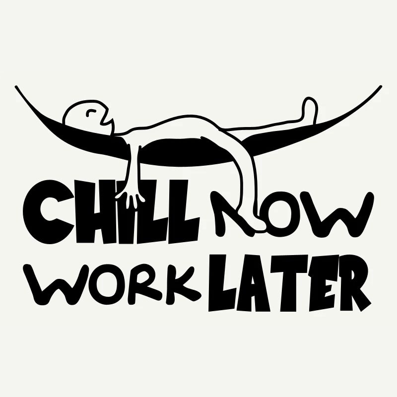Chill now work later hängematte schlafen