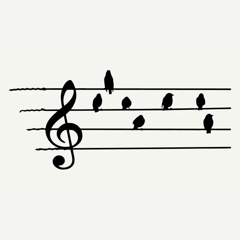 Musique - Treble Clef - les oiseaux que les notes