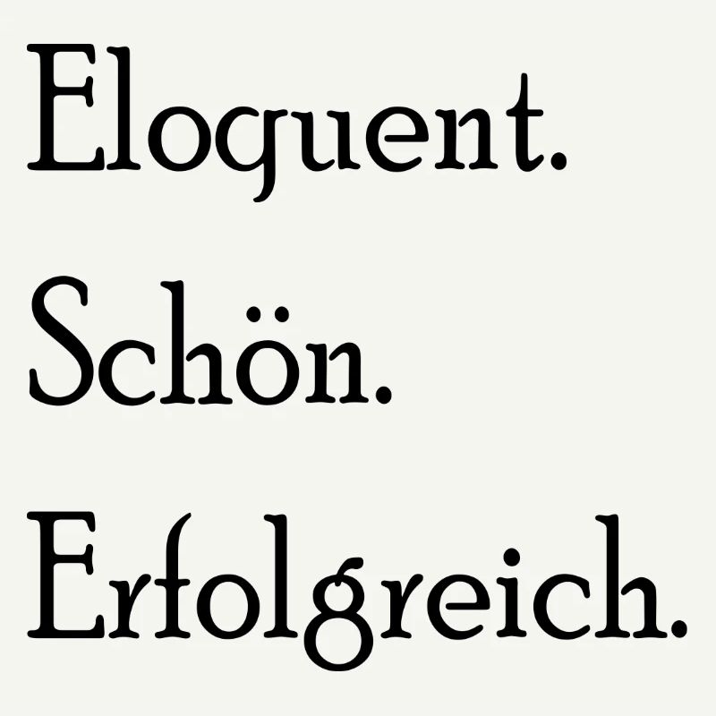 Éloquent. Sympa. Avec succès. Déclaration