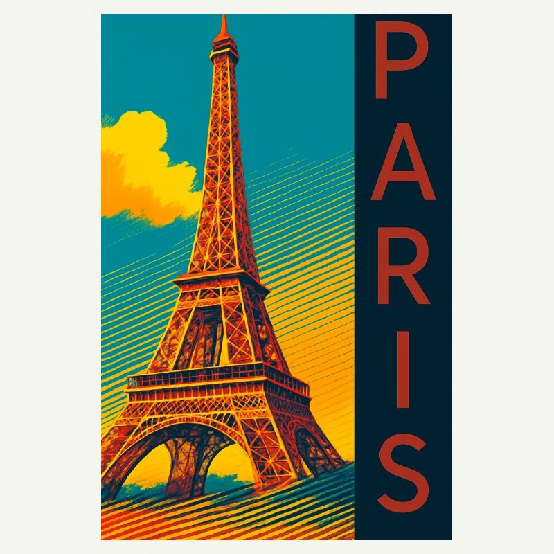 Paris PopArt Skyline Eiffelturm