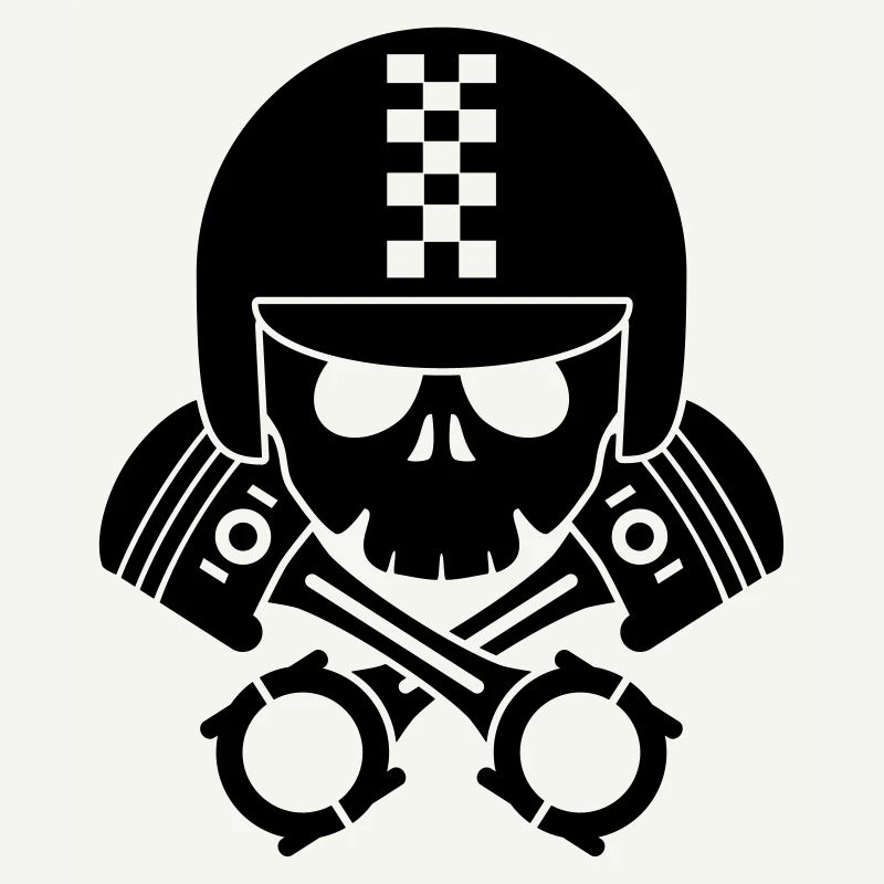 schädel helm kolben