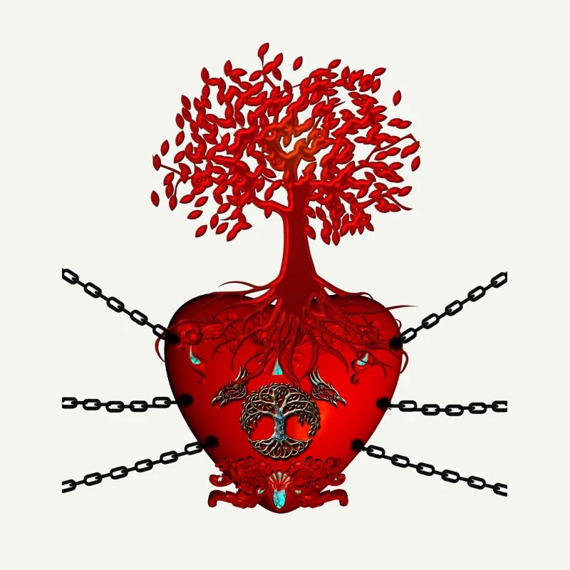 Stunning heart with Celtic tree