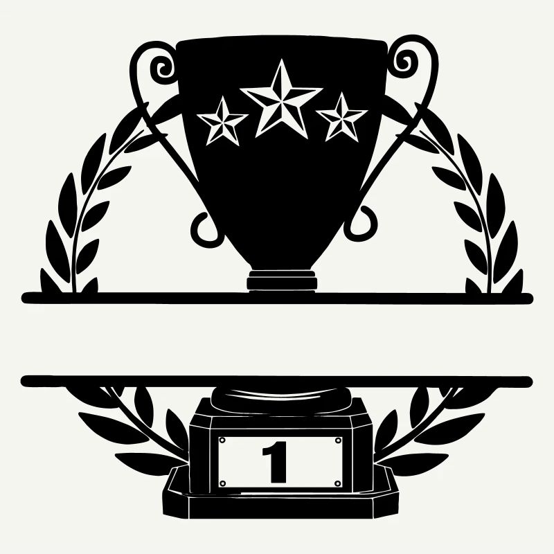 First place cup with nameplate