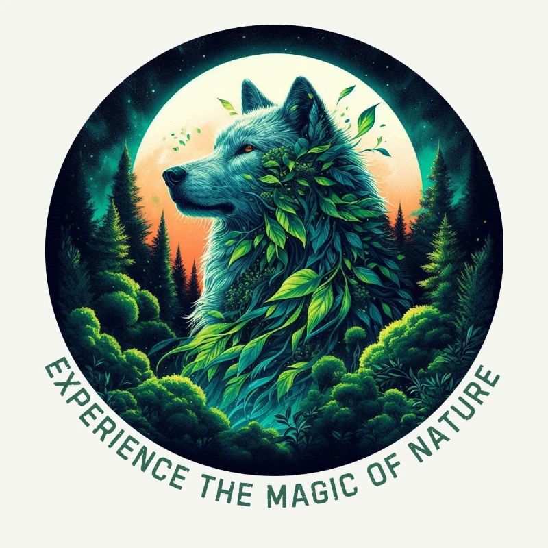 Loup dans la forêt