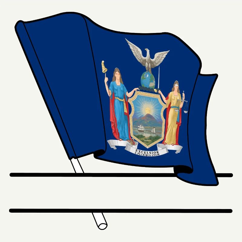 Drapeau New York bannière de texte