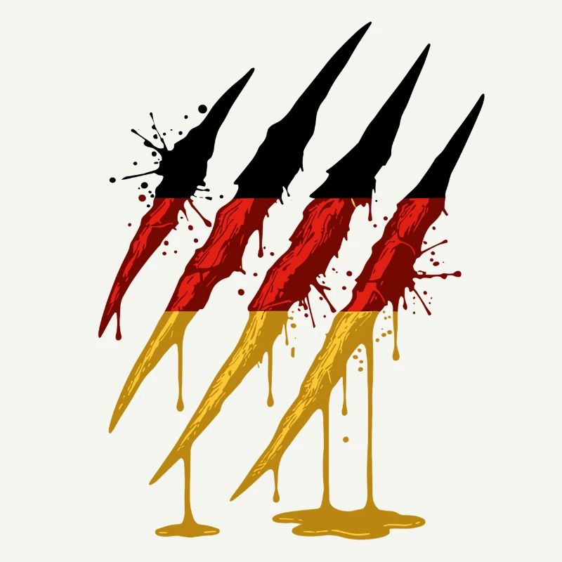 Griffe Allemagne Drapeau Scratch Trace