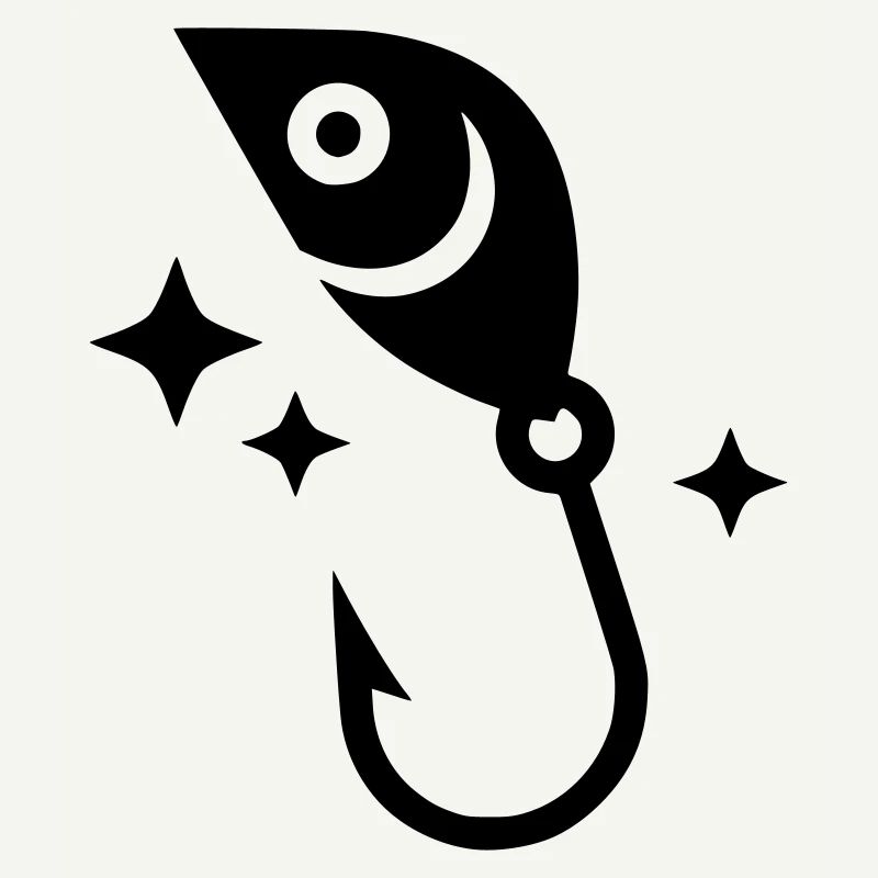 Fishing Lure Spoon Hook Luck Vector