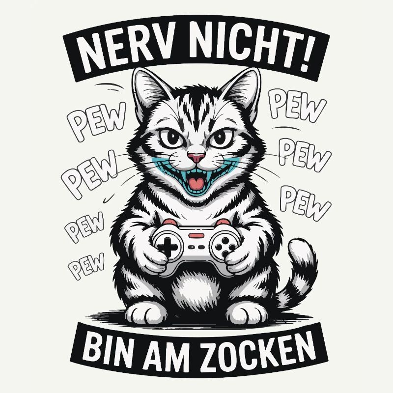 Courage Not I Gaming Cat Design