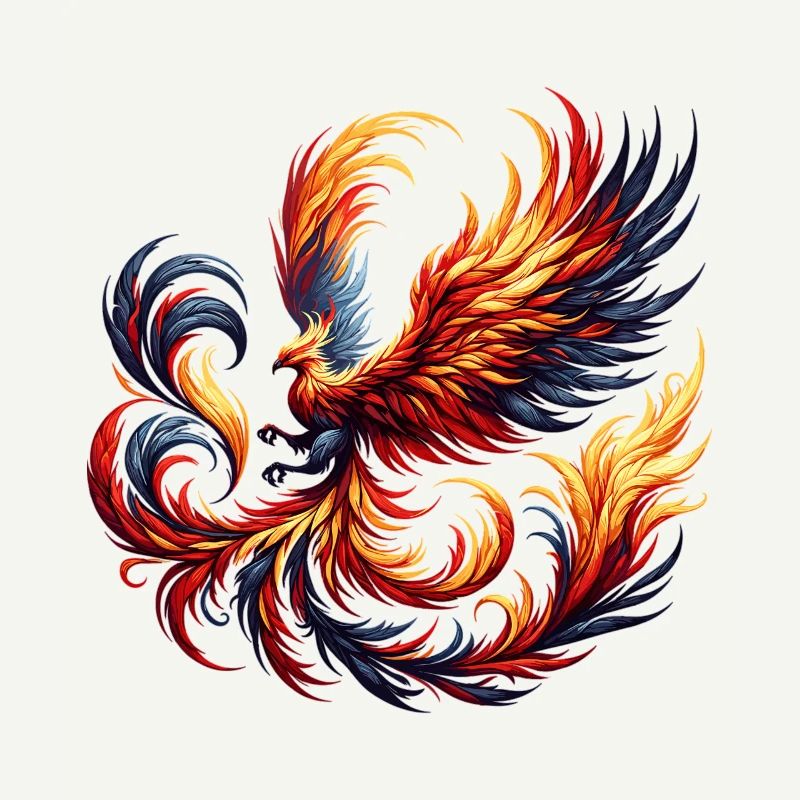Phénix de Feu dans le Vortex de Flammes