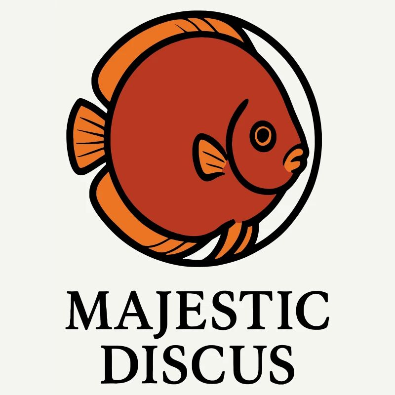 Majestätischer kreisförmiger Diskusfisch-Logo