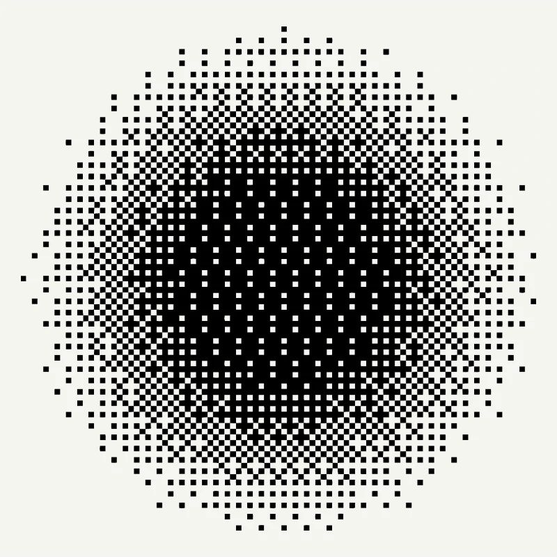 pixelated circle design