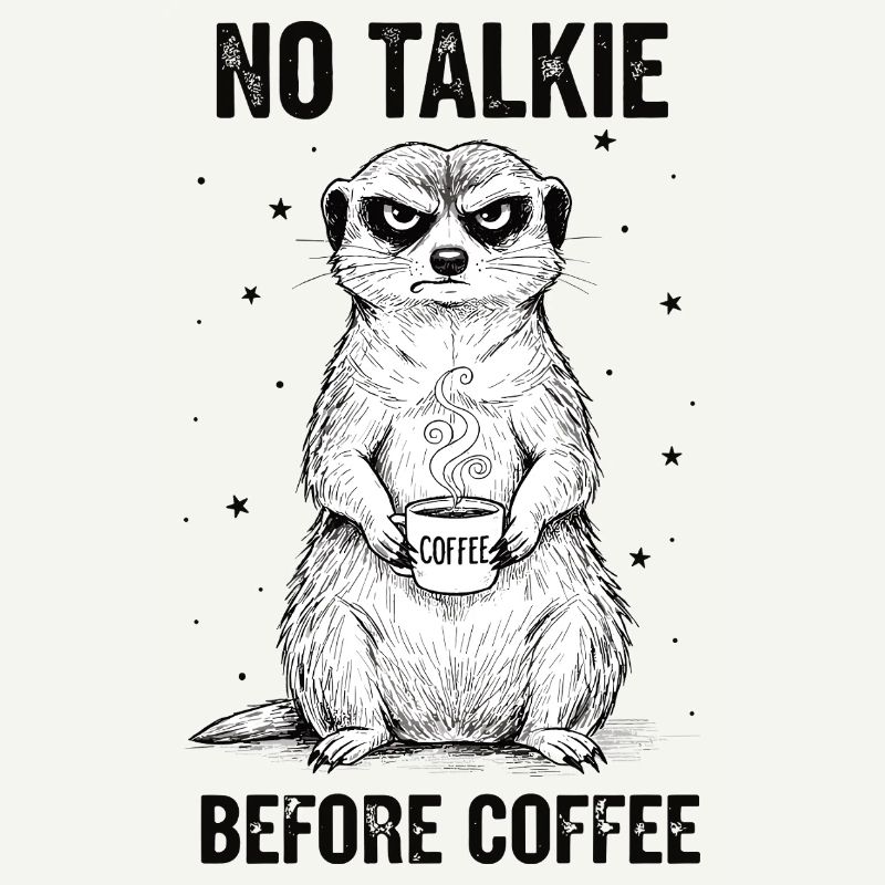 Pas de conversation devant un suricate amateur de café
