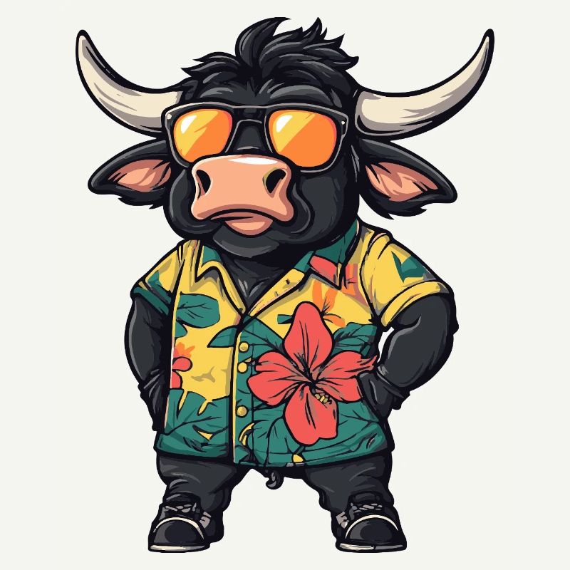 Stier Comic Urlaub