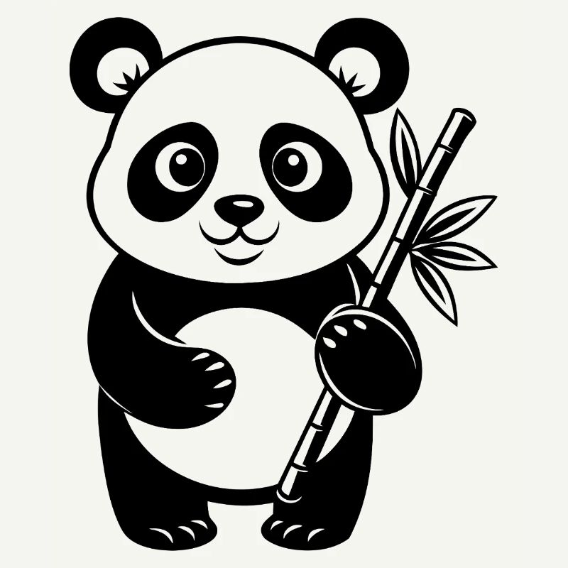 Panda mit Bambus