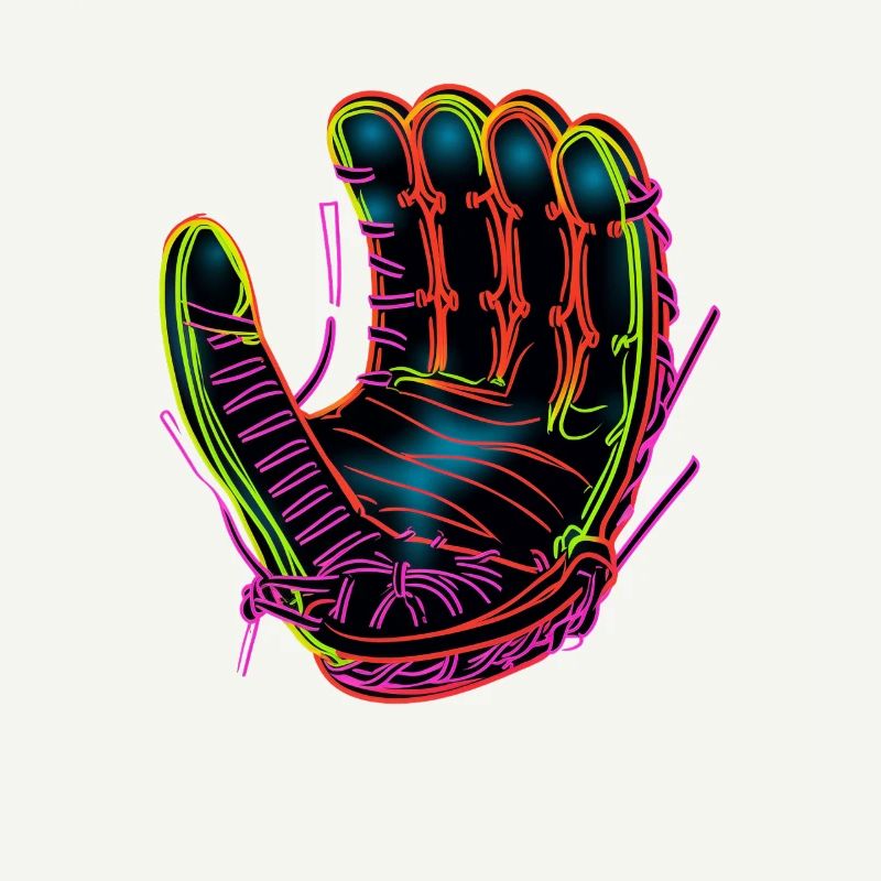 Baseball Handschuh Synthwave