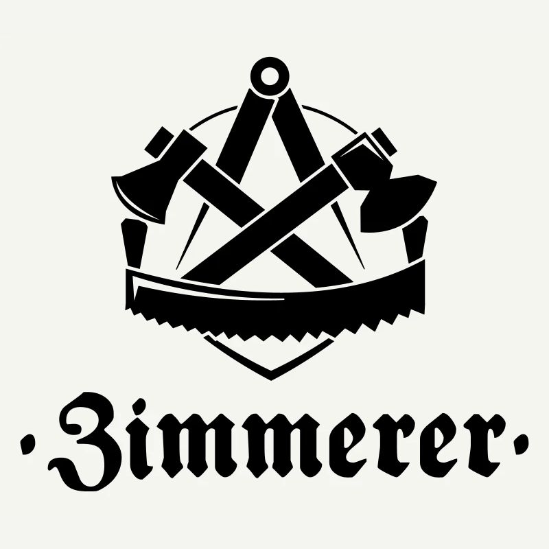 Zimmerer, Zunftzeichen mit alter Schrift