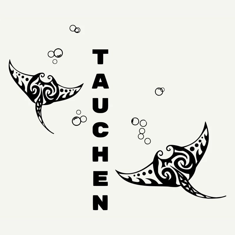 Plongée – Tribal Manta Rays Design