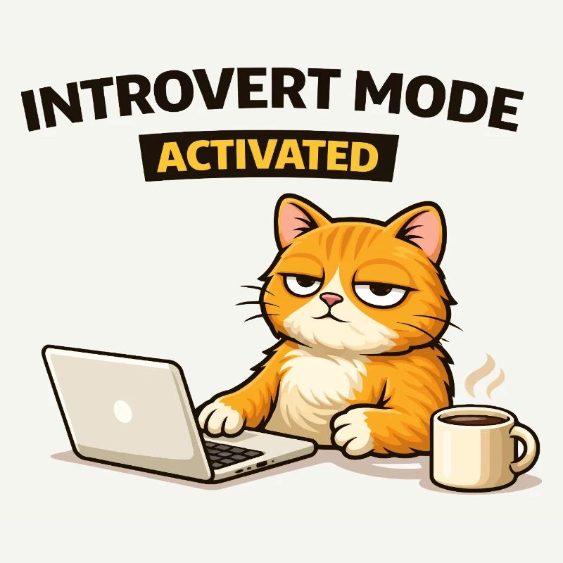 Chat activé en mode introverti
